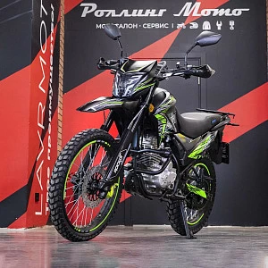 Мотоцикл эндуро ROCKOT XR250 (черный/зеленый, 21/18, ЭПТС)